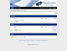 Tablet Screenshot of forums.flowcentric.com